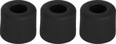 Deltafix Deurbuffer - 3x - deurstopper - zwart - rubber - 30 x 25 mm - schroefbevestiging