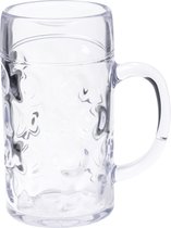 Chope à bière/verre à bière Depa - transparent - plastique incassable - 500 ml - Chopes à bière Oktoberfest