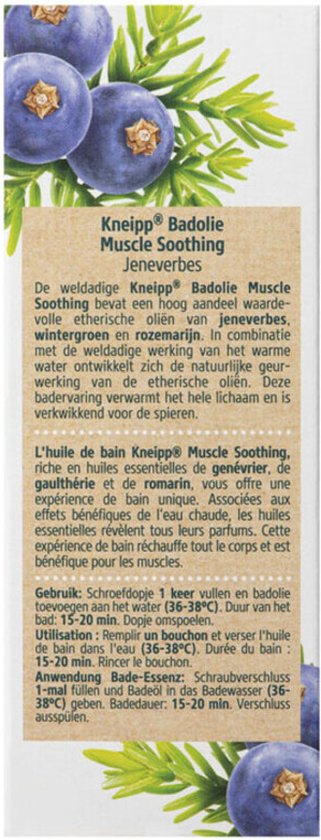 Kneipp Muscle Soothing - Badolie - Jeneverbes - Verkwikkend voor de spieren - Geschikt voor alle huidtypen - Vegan - 1 st - 100 ml - Kneipp