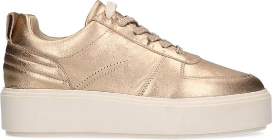 Sacha - Dames - Gouden metallic leren sneakers