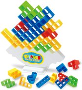 Balans Spel - Tetris tower - Tetra Tower Spel - 64 Onderdelen - Balanstoren - Educatief Speelgoed - Balance Building Blocks - 3D - Tetris 3D