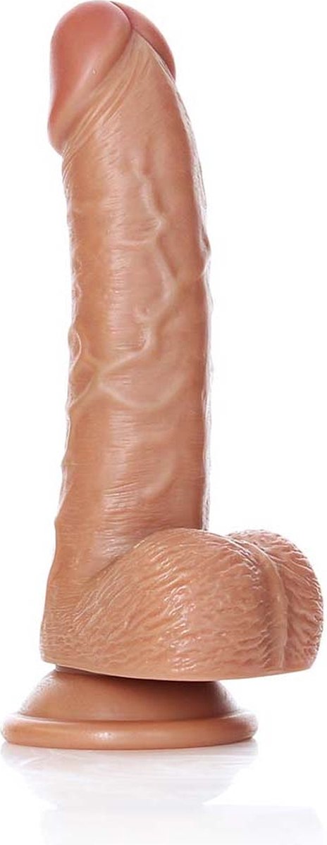 Goedkoopste Curved Realistic Dildo with Balls and Suction Cup - 6 / 15,5 cm