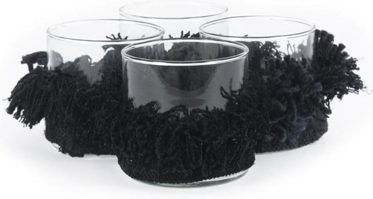 De Oh My Gee Kaarsenhouder - Zwart Velvet - S