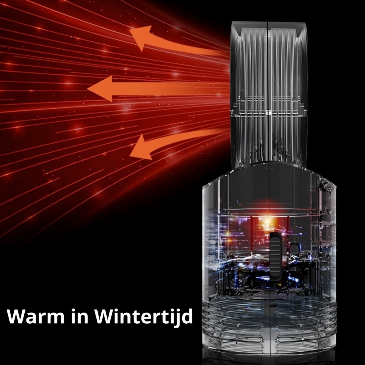 Elektrische Kachel - Haard - Heater - Mini Kachel - Modern - Infrarood Verwarmingspaneel - Wit – foto 5