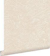 ESTAhome papier peint lignes ondulées 3D beige clair - 139660 - 0,53 x 10,05 m