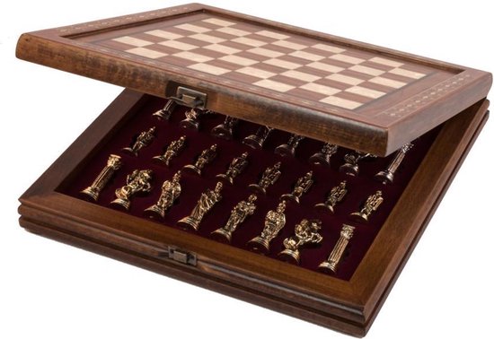 Deluxe 30 cm Magnetisch Houten Schaakset