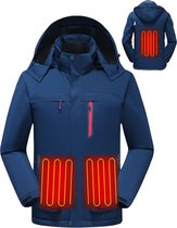 Verwarmde Jas - Heating Jacket - Thermo Jas - Elektrische Kleding - Jas Met Verwarming - Extra Comfortabel - Heren - Maat XXL - Blauw