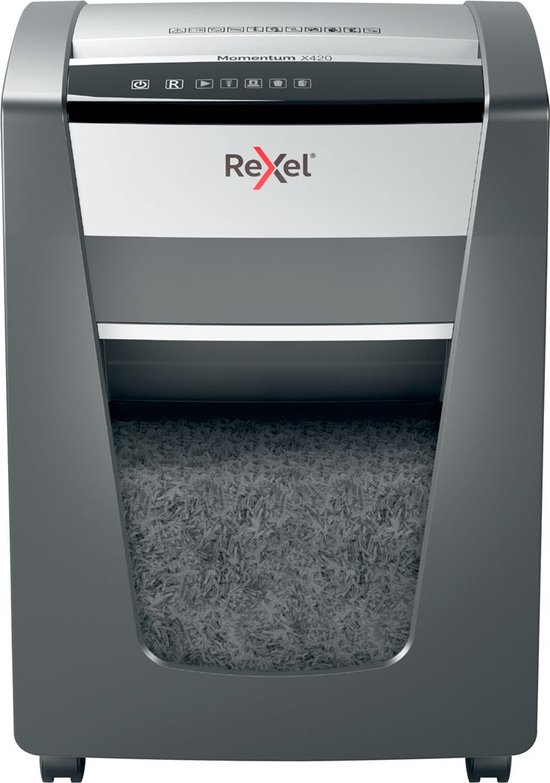 Rexel Momentum X406 Papierversnipperaar P-4 Snippers voor Thuis/Thuiswerkplek - Invoer tot 6 A4 Vellen - Zwart - Rexel