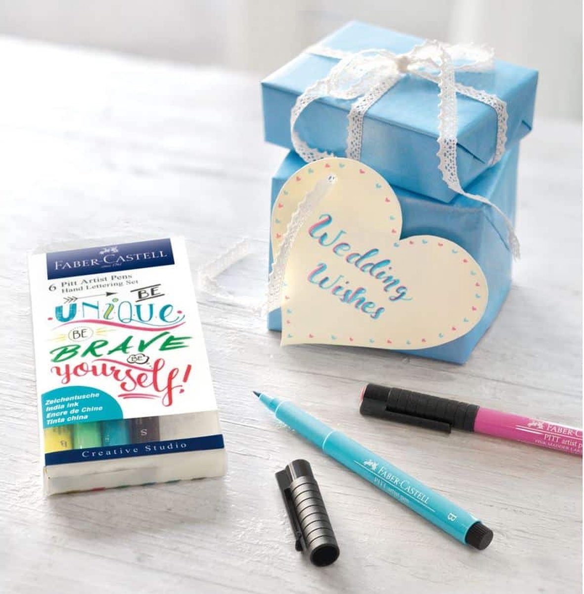 Faber-Castell brushpen - tekenstift - Pitt Artist Pen - Handlettering set Be Unique - 6-delig - FC-267116 — afbeelding 5