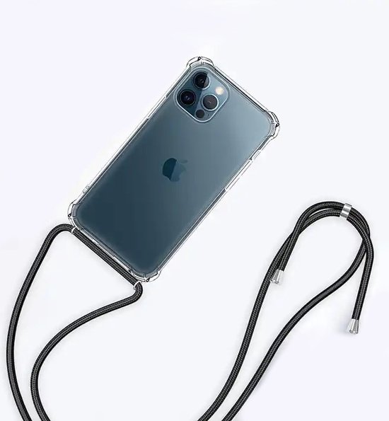 Étui avec cordon adapté pour iPhone 11 - Étui antichoc Lennexo transparent avec cordon