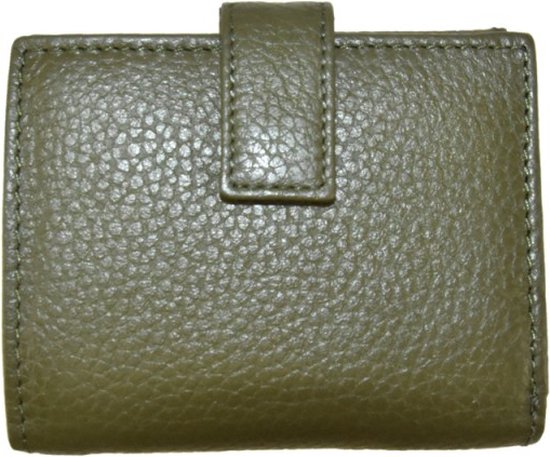 Leren dames portemonnee - billfold - Made in Italy - compact - voor kleine handtas