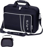 Livano Bag Convient pour PS5 - Étui - Convient pour Playstation 5 - Valise - Étui de transport - Sac - Sac de rangement - Sac de voyage - Zwart & Wit