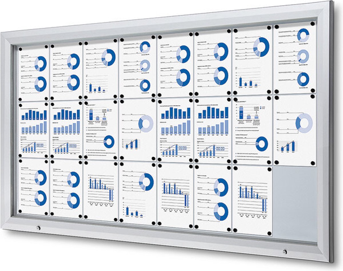 Vergrendelbaar Notitiebord Outdoor SCT met Gasveer 24 X A4 - Syna SCT24XA4PH - Horeca & Professioneel