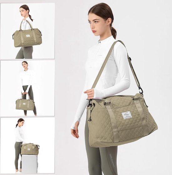 Handbagage tas Weekendtas zwemtas waterdichte Reistas plunjezak Fitnesstas Trainingstas dames voor op reis sportschool, van FANDARE — afbeelding 4