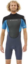 Rip Curl Heren Omega 2mm Rug Ritssluiting Shorty Wetsuit -