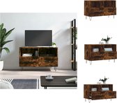 vidaXL TV-meubel Trendy Gerookt Eiken - 80 x 36 x 50 cm - Opbergruimte - Presenteerfunctie - Kast