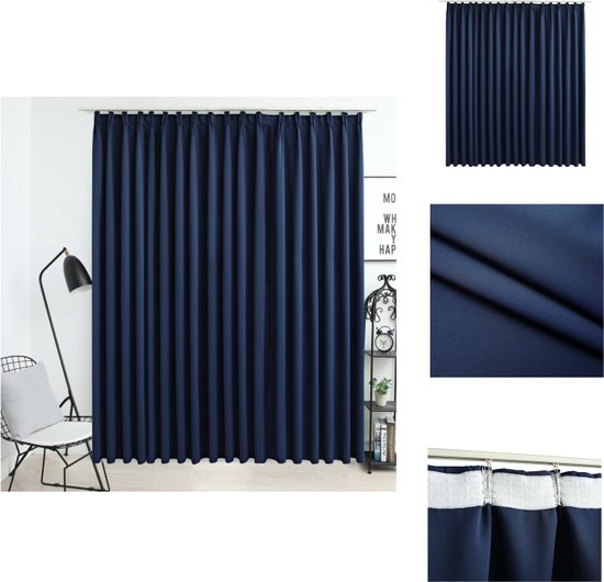 vidaXL Gordijn Blauw 290 x 245 cm - Privacy en Lichtblokkerend - Gordijn