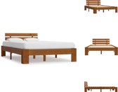 vidaXL Bedframe Grenenhout Honingbruin - 213 x 125 x 66 cm - Geschikt voor 120x200 cm Matras - Bed