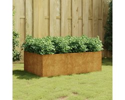 vidaXL - Plantenbak - verhoogd - 120x80x40 - cm - cortenstaal