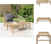 vidaXL Table de jardin en Bamboe - 100 x 55 x 33 cm - Matériau durable - Banc de jardin