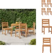 vidaXL Terrasstoel - Teakhout - 50 x 59 x 90 cm - Stevig en stabiel - Comfortabele zitervaring - Tuinstoel