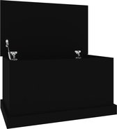 vidaXL - Opbergbox - 70x40x38 - cm - bewerkt - hout - zwart