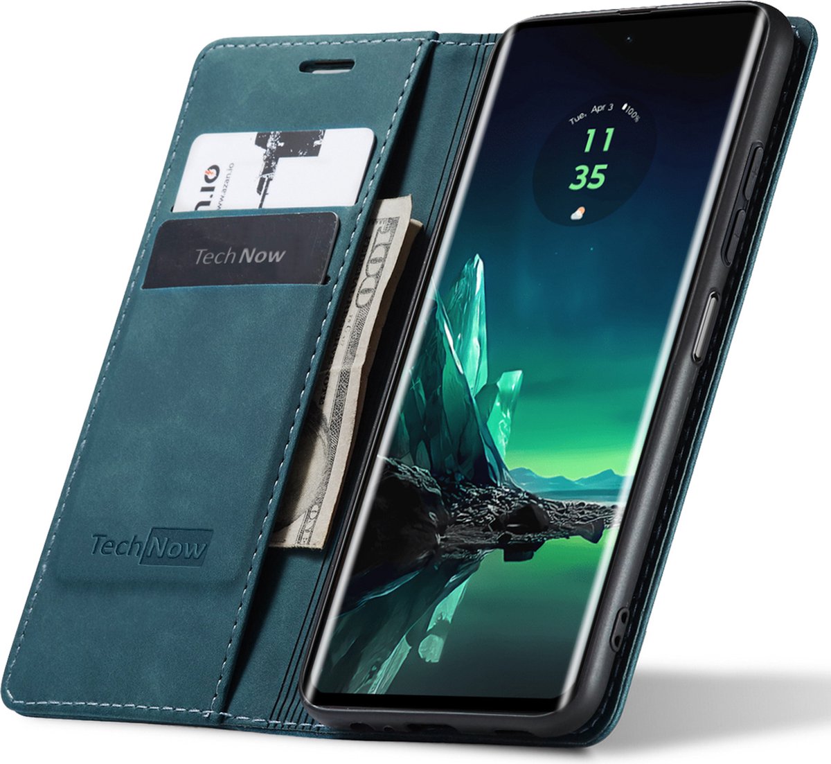 Hoesje geschikt voor Motorola Edge 40 Neo - Book Case Leer Slimline Blauw