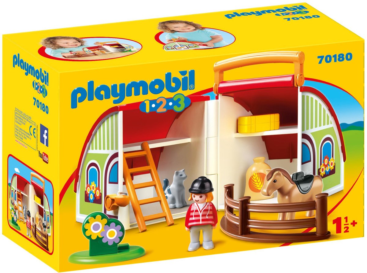 Playmobil 123 6765 Arche de Noé transportable animaux zoo ferme