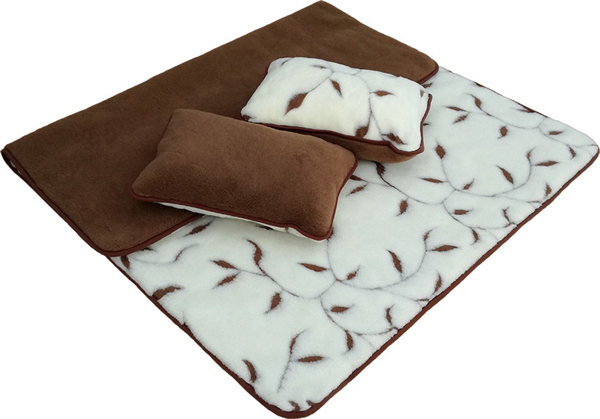 OnceDoce® Deken 100% Wol - Dubbelzijdig - Puur Australische Merino & Kameel Blend Saguaro – Bruin Wit Premium Wollen Deken OnceDoce® 2 x 450 g/m² - Warm Ademend Zacht – Woolmark ® Keurmerk - Wasbaar – 200x200cm