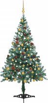 vidaXL de Noël avec LED et boules de Noël et pommes de pin Neige 150 cm