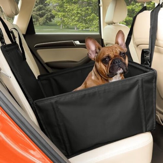 Panier pour chien siège arrière de voiture - Panier de voiture pour chien -  Zwart - S