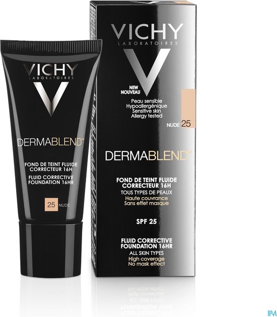 Vichy Dermablend Corrigerende Foundation nr25 30ml voor een vette en onzuivere huid - VICHY