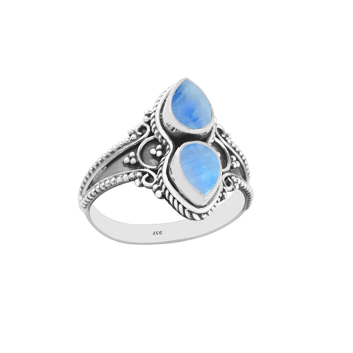 Jewelryz | Liora | Ring 925 zilver met maansteen | 16.00 mm / maat 50