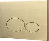 Saqu Oval Bedieningspaneel - voor Geberit UP320 inbouwreservoir - Goud - Drukplaat