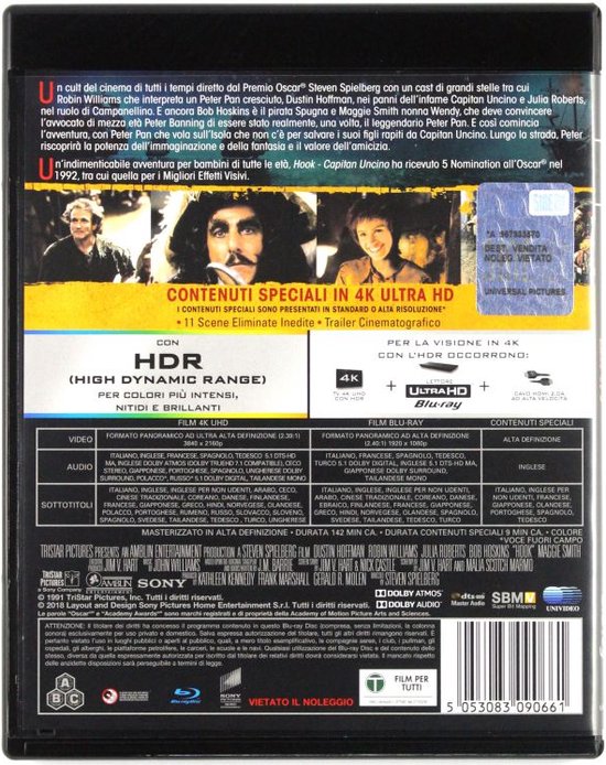 Hook ou la revanche du Capitaine Crochet [Blu-Ray 4K]+[Blu-Ray