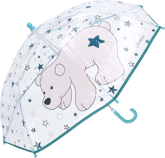 Baby Unisex paraplu kinderen kinderen paraplu ijsbeer Elia sterren - reisparaplu, miniparaplu -