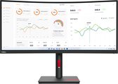 Lenovo ThinkVision T34w-30, 86,4 cm (34"), 3440 x 1440 pixels, Wide Quad HD, LED, 6 ms, Noir