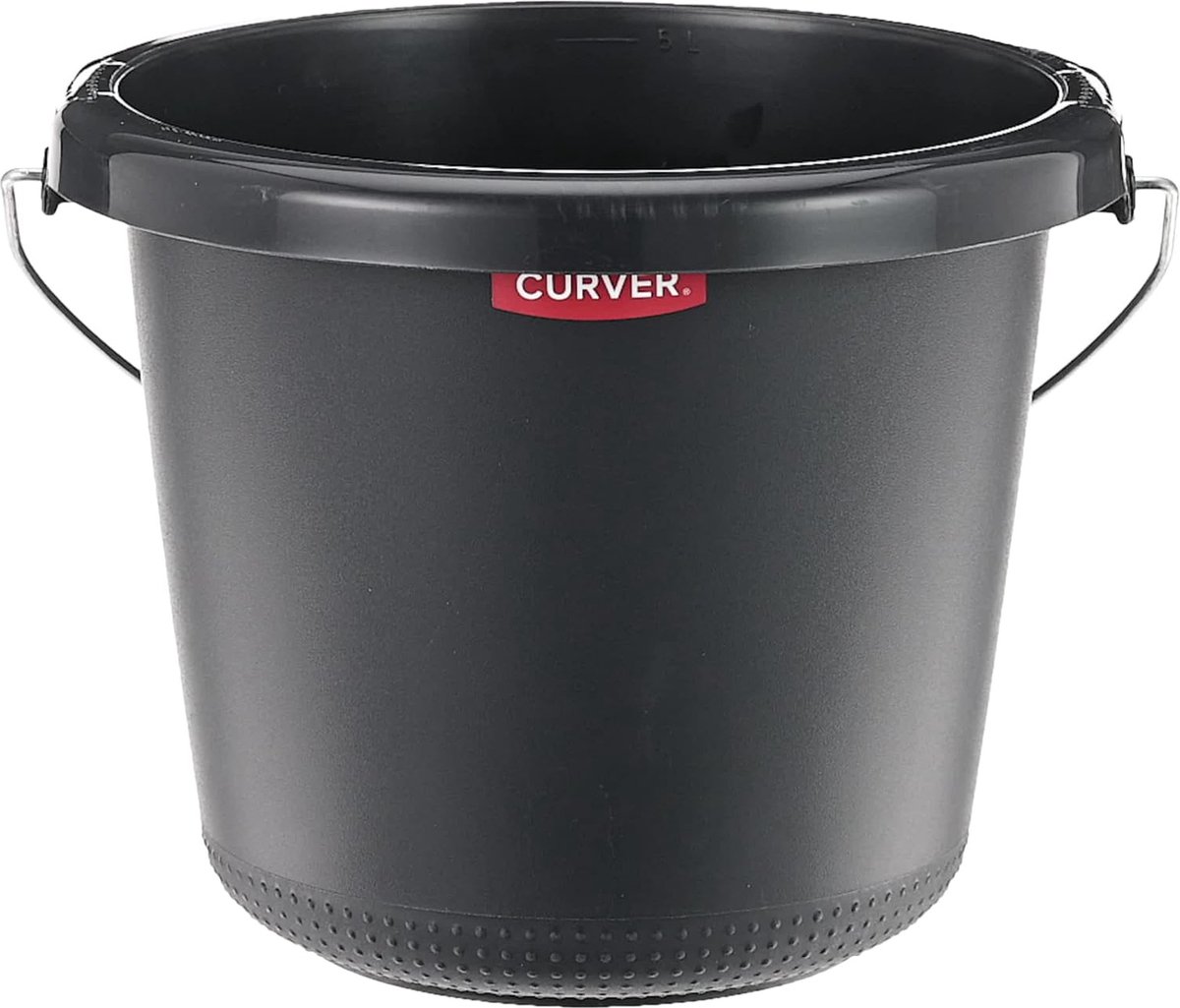 emmer van kunststof met metalen handvat, 5 liter, 24 x 19,5 x 24 cm