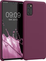 kwmobile telefoonhoesje geschikt voor Samsung Galaxy A41 - Hoesje met siliconen coating - Smartphone case in bordeaux-violet