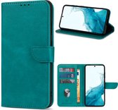 Geschikt Voor Samsung S23 hoesje - Solidenz bookcase Geschikt Voor S23 - Telefoonhoesje S23 - Cover Hoes - Met Pasjeshouder - Blauw