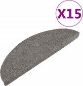 vidaXL - Trapmatten - zelfklevend - 15 - st - 56x17x3 - cm - grijs