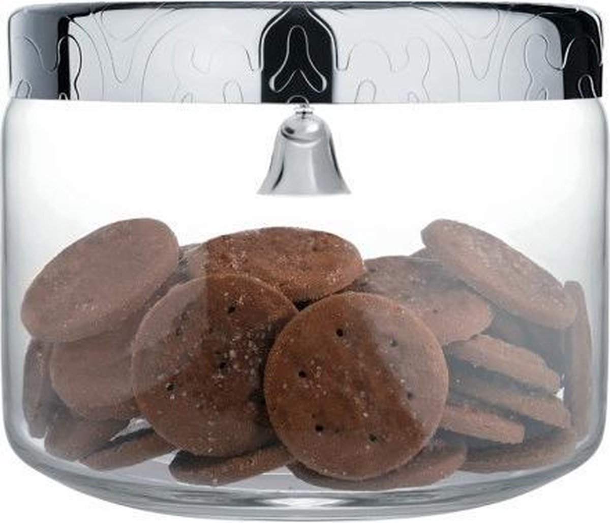 Alessi - Dressed - Boîte à biscuits - Pot de rangement - Verre / acier  inoxydable | bol.com
