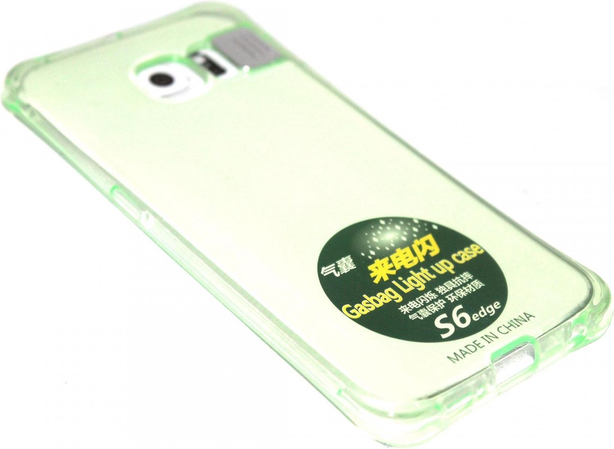 Lichtgevend hoesje groen Geschikt voor Samsung Galaxy S6
