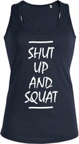 Shut up and Squat dames sport shirt / hemd / top - maat M