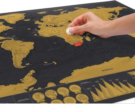 Druipend Uitdrukkelijk Spreekwoord Luxe Grote Wereldkaart Krasposter - Scratch world map (82x60cm) | bol.com