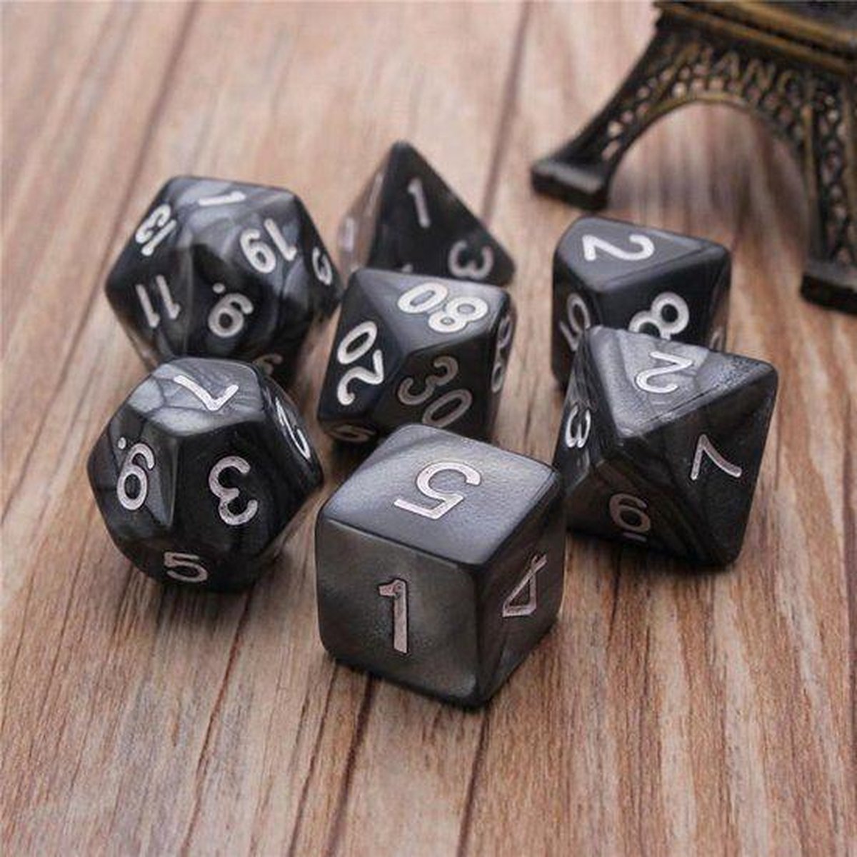 7 Polydice Set Zwart
