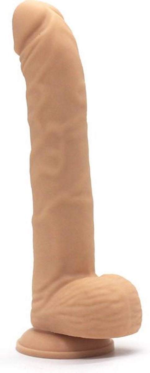Goedkoopste Deke Levensechte Dildo Met Zuignap - Beige - 24 cm - ideaal voor beginners