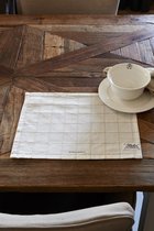 Rivièra Maison Kitchen Classic - Placemat - 30 x 40 cm - Natural Geruit
