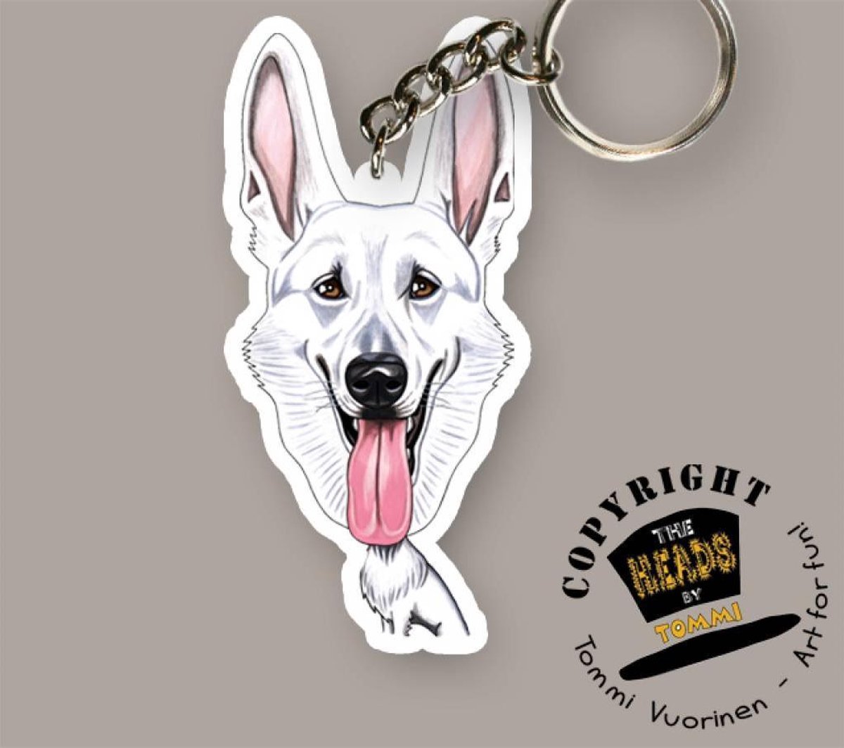 Sleutelhanger Hond Witte Herder