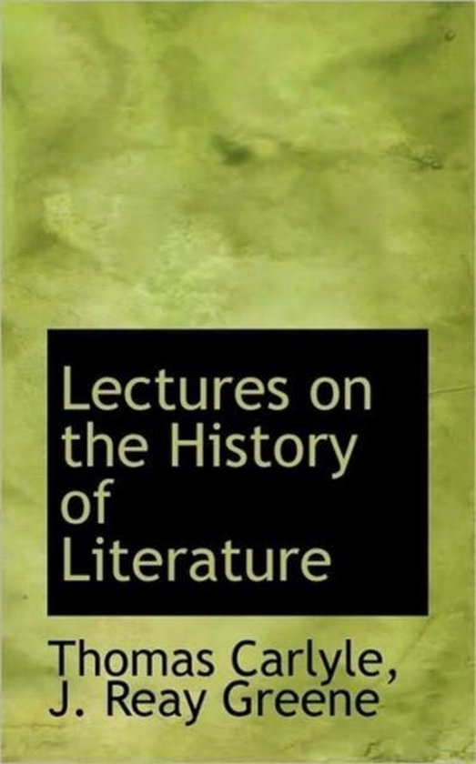Lectures on the History of Literature - cover